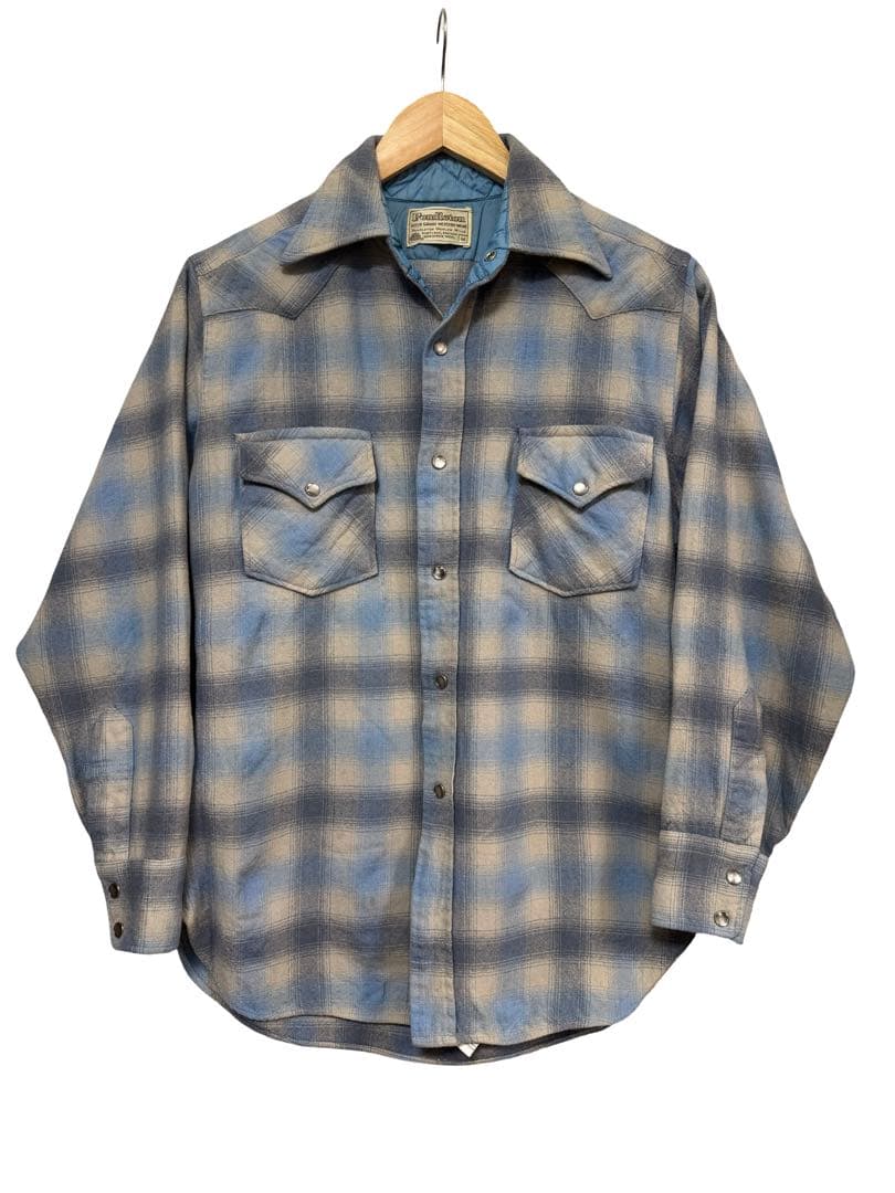 夜*性様 【貴重】70s/白タグ/ペンドルトン/ウエスタンシャツ/オンブレチェッ