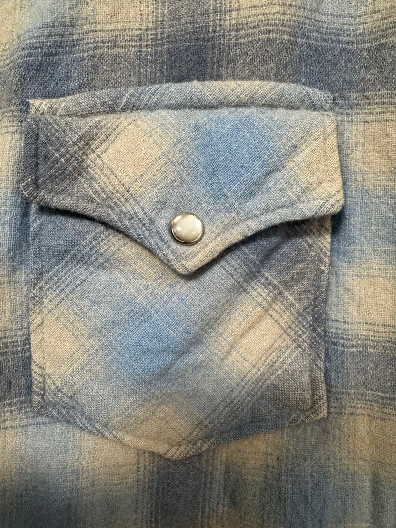 夜*性様 【貴重】70s/白タグ/ペンドルトン/ウエスタンシャツ/オンブレチェッ