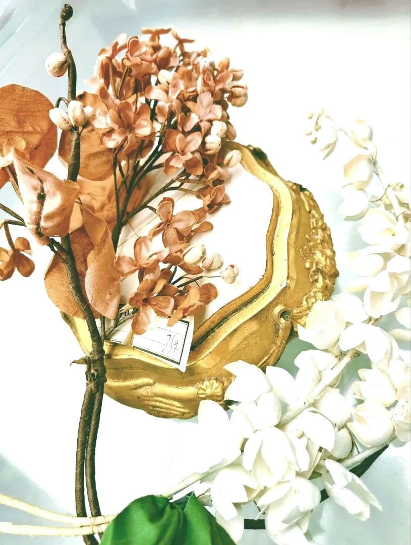 フランスアンティーク✨️大きな布花 ２点＋オマケ付き♡