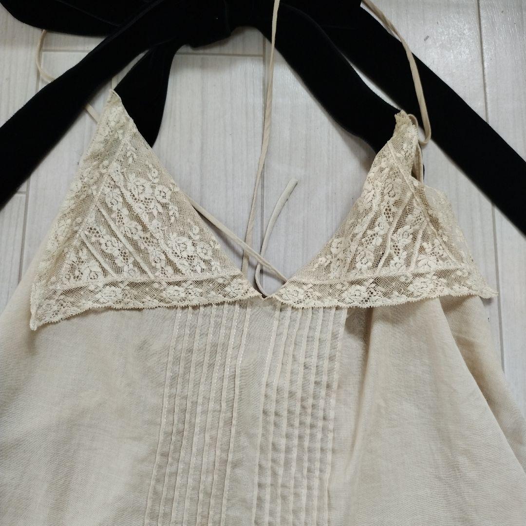 レース付きベージュキャミソールビリティスディセッタン jpgoodbuY