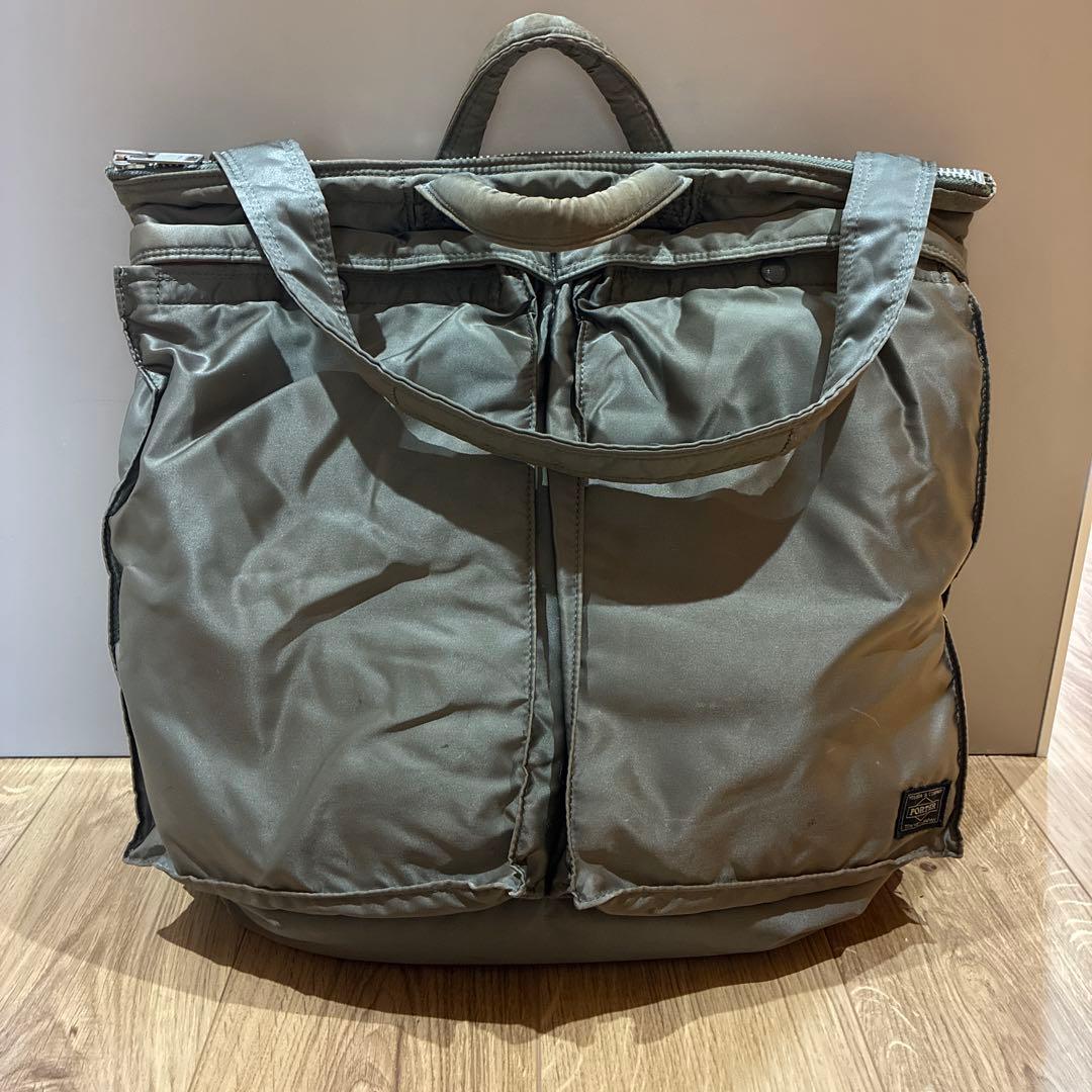 PORTER タンカー ヘルメットバッグ セージグリーン A4 大容量