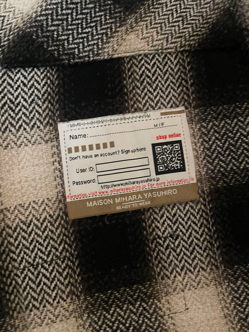 期間限定値下げ☆ミハラヤスヒロ ネルシャツ チェックシャツ