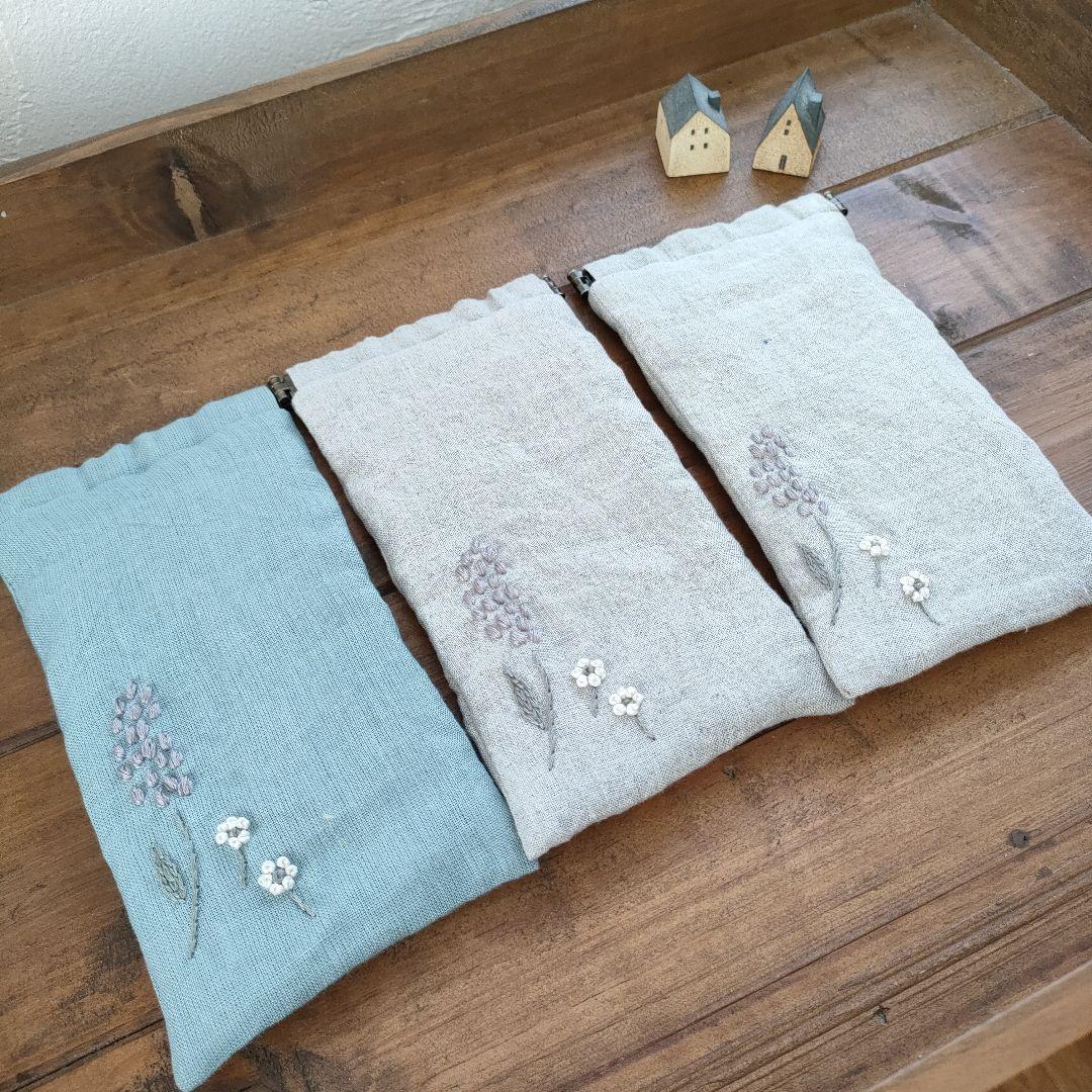 【ぴの様オーダー専用ページ】リネン刺繍　マルチクロス　メガネケース