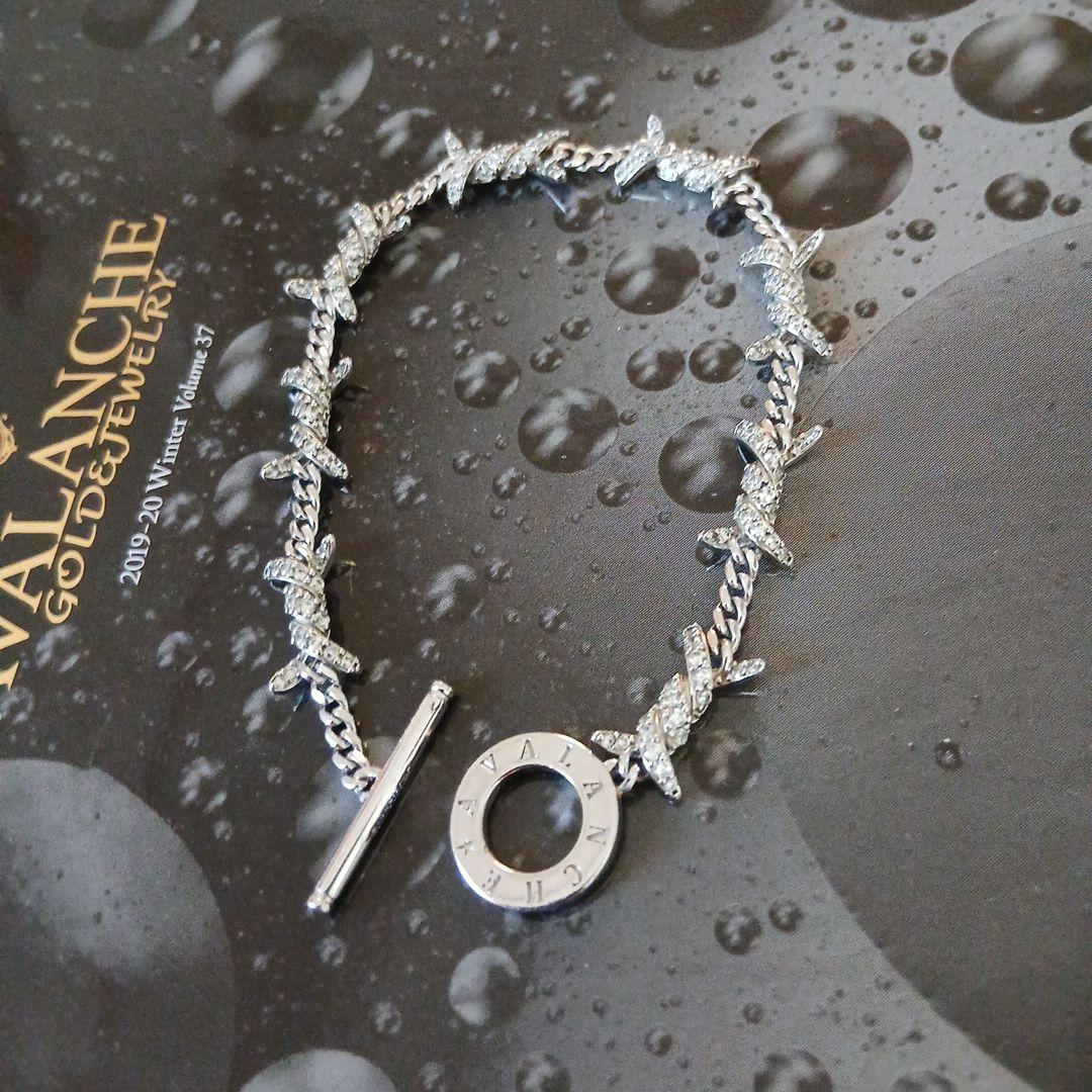 アヴァランチ　Silver925 有刺鉄線ブレスレット　アバランチ　シルバー