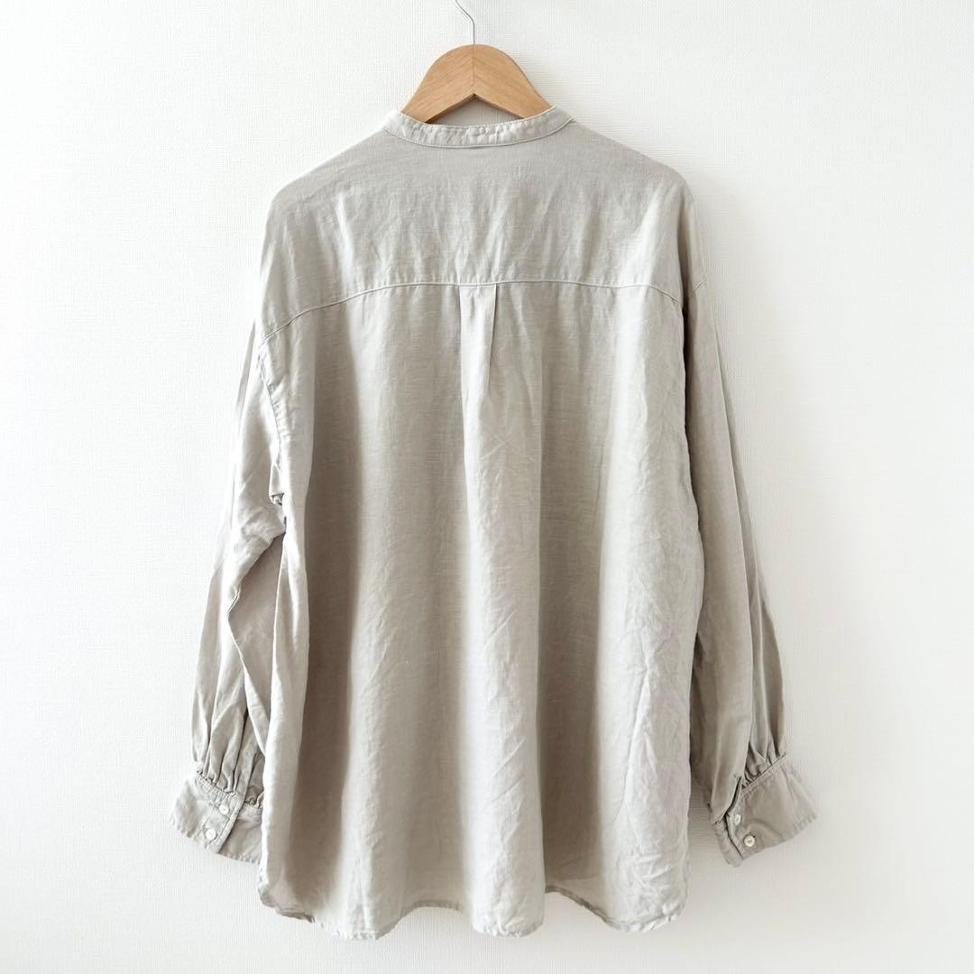 ネストローブ　リネンピンタックシャツ　ライトグレー