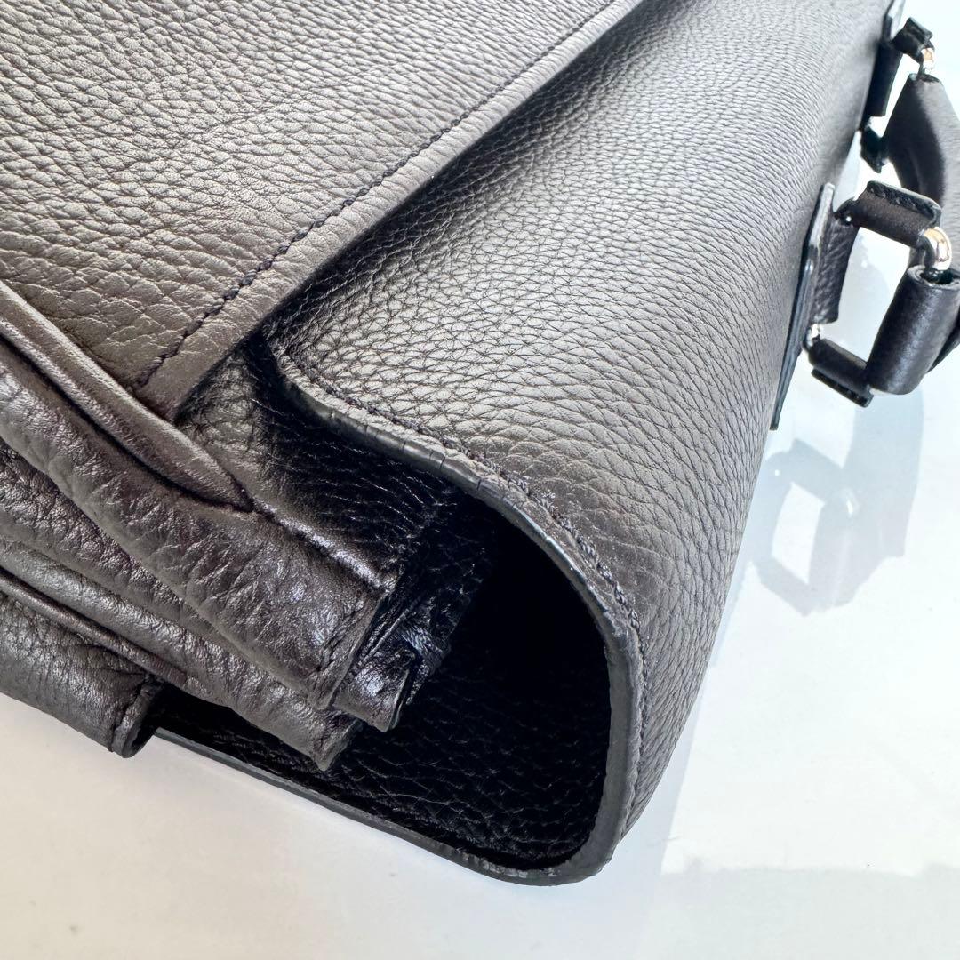 【値引不可】カルティエ　サントス　ビジネスバッグ　レザー　ダークブラウン