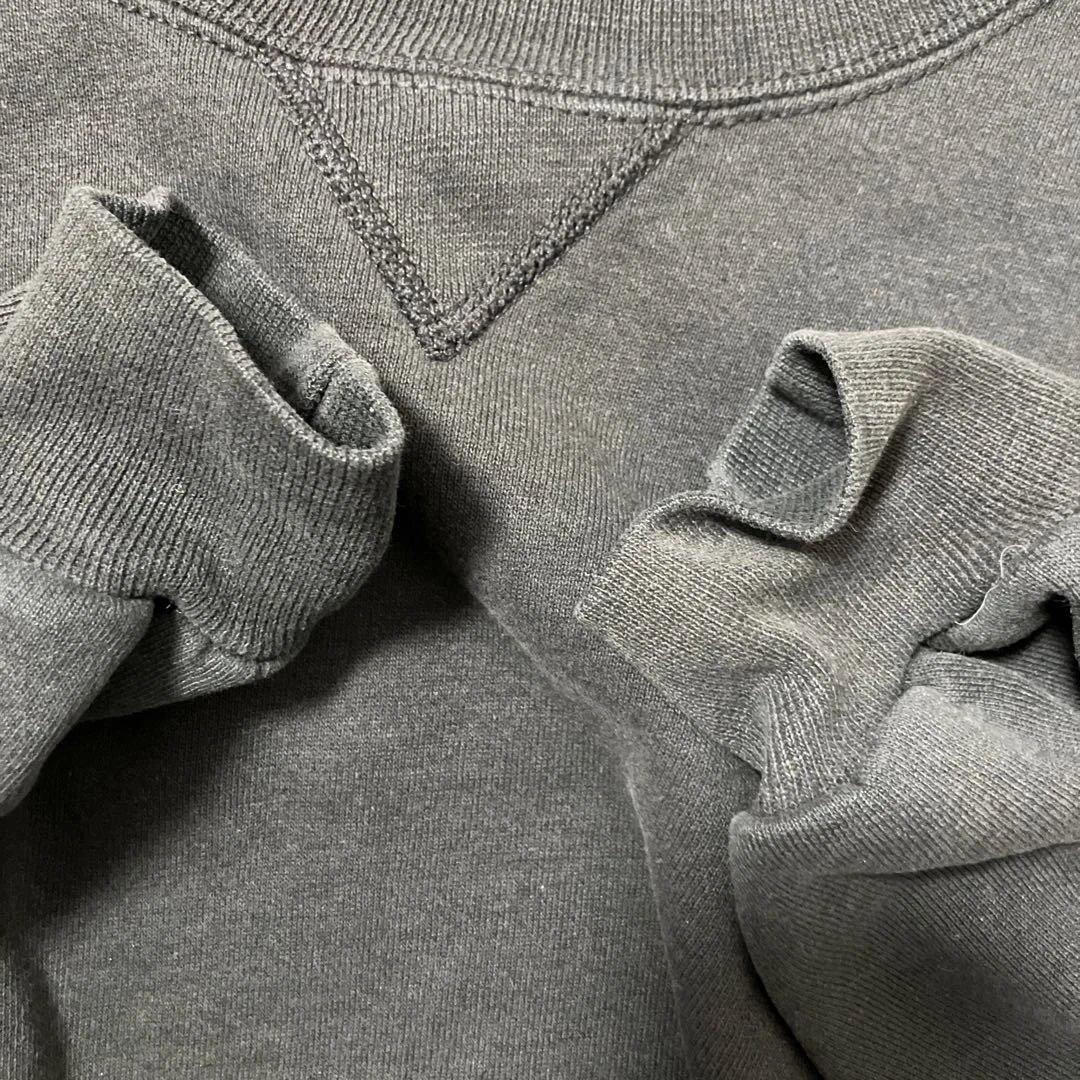 90s USA製 ラッセル 無地 プレーン スウェット L ブラック 前V