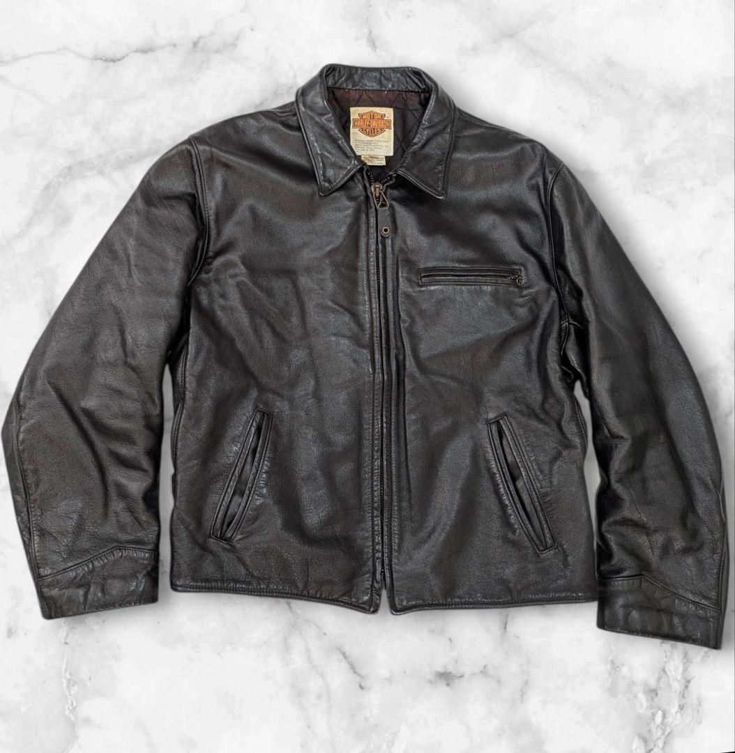 80s USA製 ハーレーダビッドソン レザージャケット　トラッカージャケット