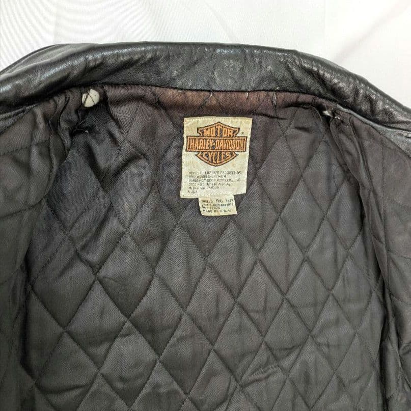 80s USA製 ハーレーダビッドソン レザージャケット　トラッカージャケット