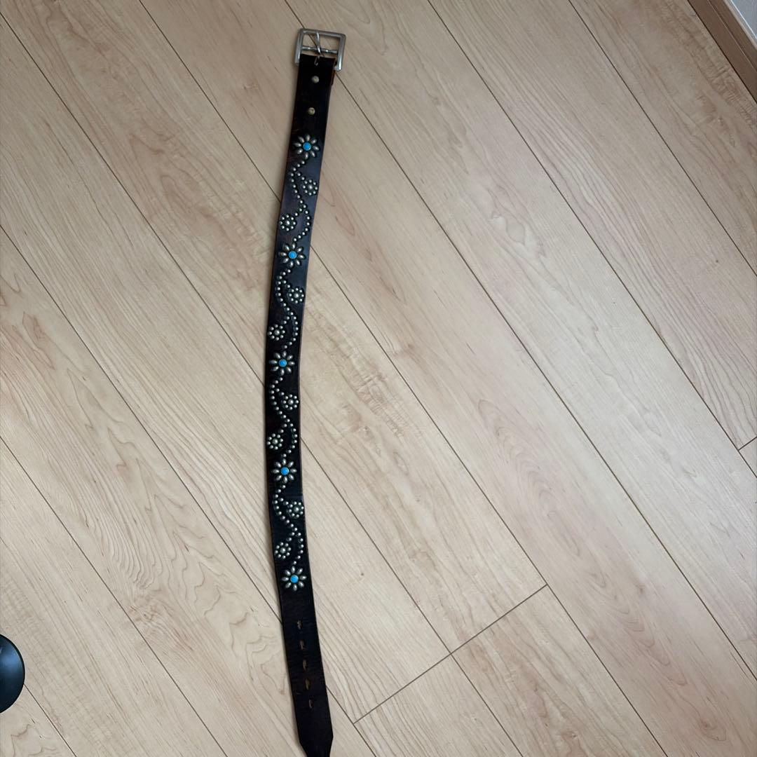 【値下げ中】HTC フラワーベルト　ターコイズ　30inch