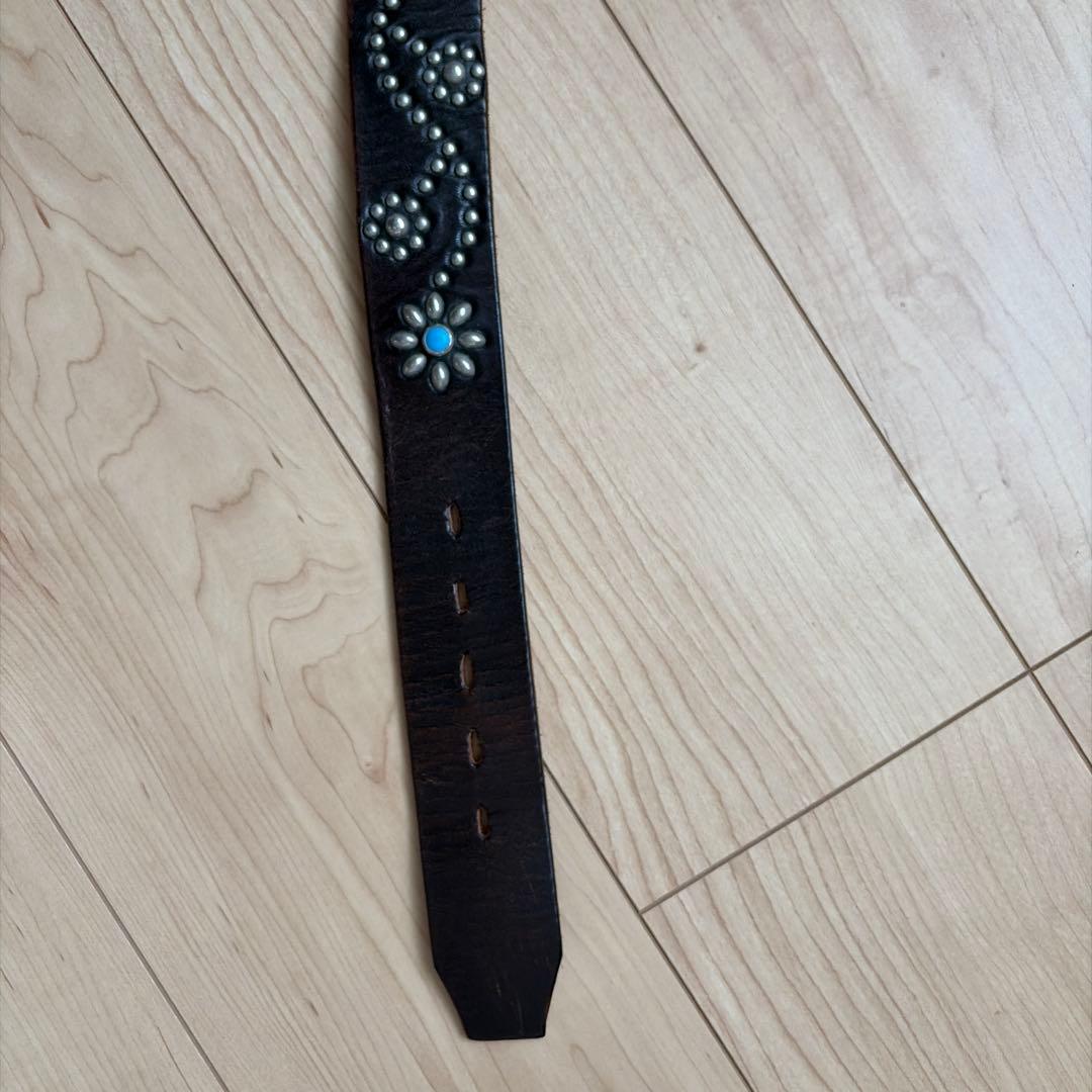 【値下げ中】HTC フラワーベルト　ターコイズ　30inch