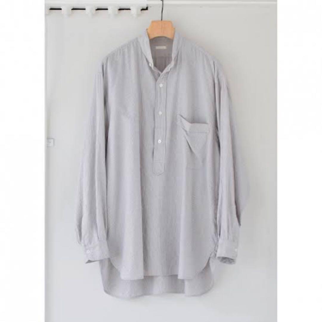 comoli 24aw C/CA ストライププルオーバーシャツ　2