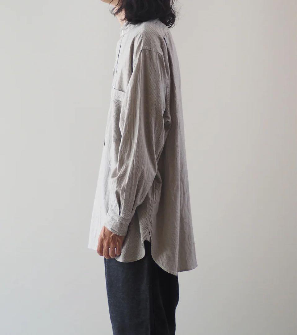 comoli 24aw C/CA ストライププルオーバーシャツ　2