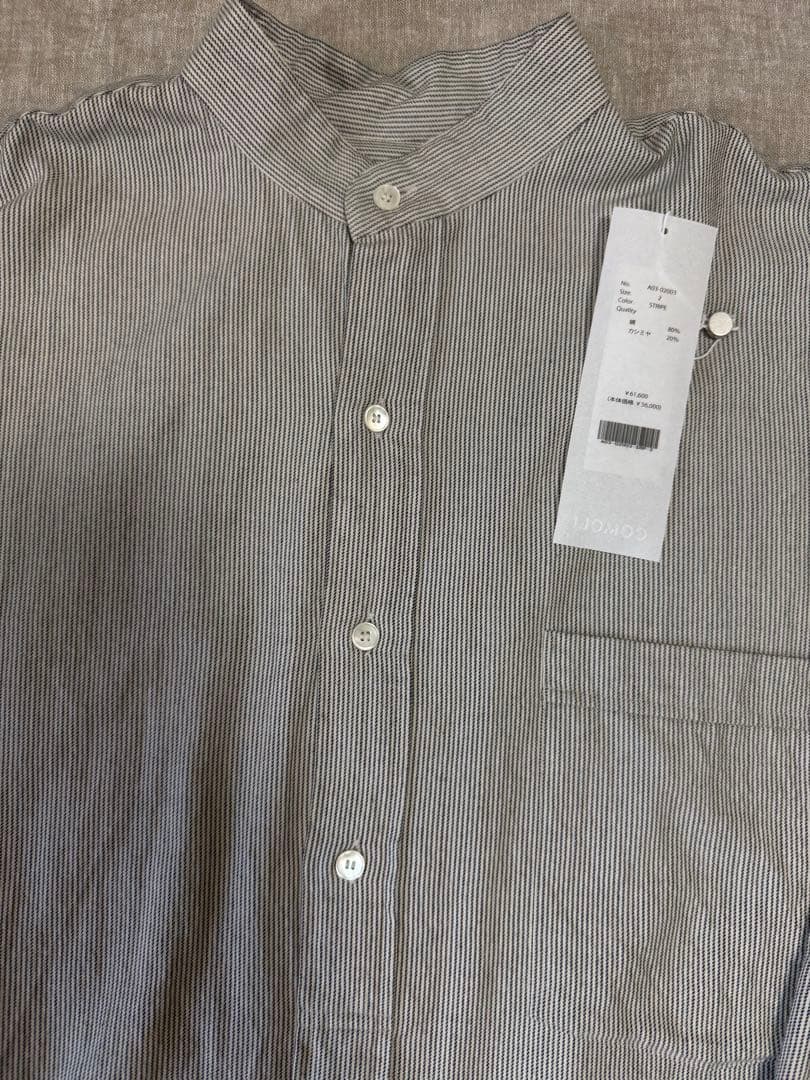 comoli 24aw C/CA ストライププルオーバーシャツ　2