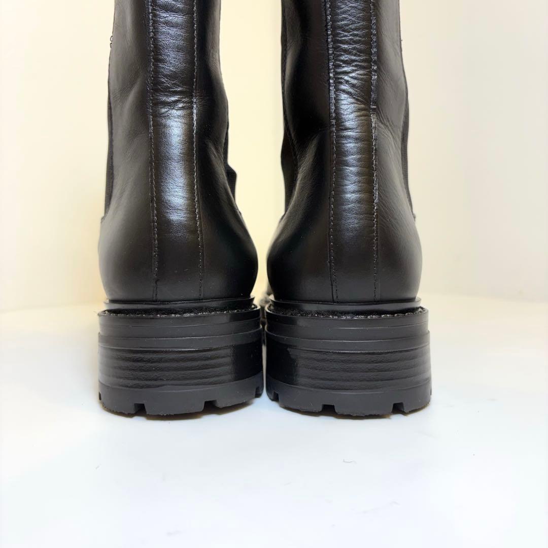 (美品)コルソローマノーヴェ 厚底 サイドゴアブーツ スクエアトゥ 23cm