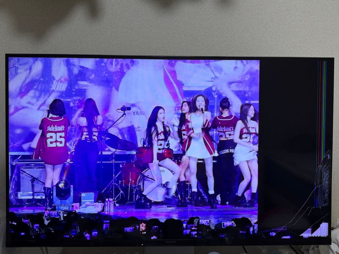 SONY BRAVIA 2024年　倍速　43 4K 本体 ひび割れあり