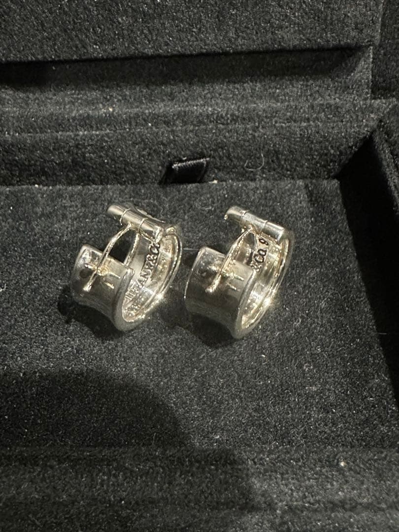 【美品】ティファニーナローフープピアス1837 両耳　廃盤　Tiffany