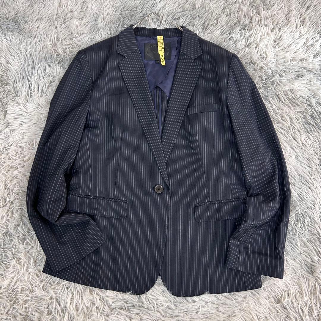 m6275【美品 アンタイトル】ビジネス パンツスーツ 上下 XL-2XL 黒