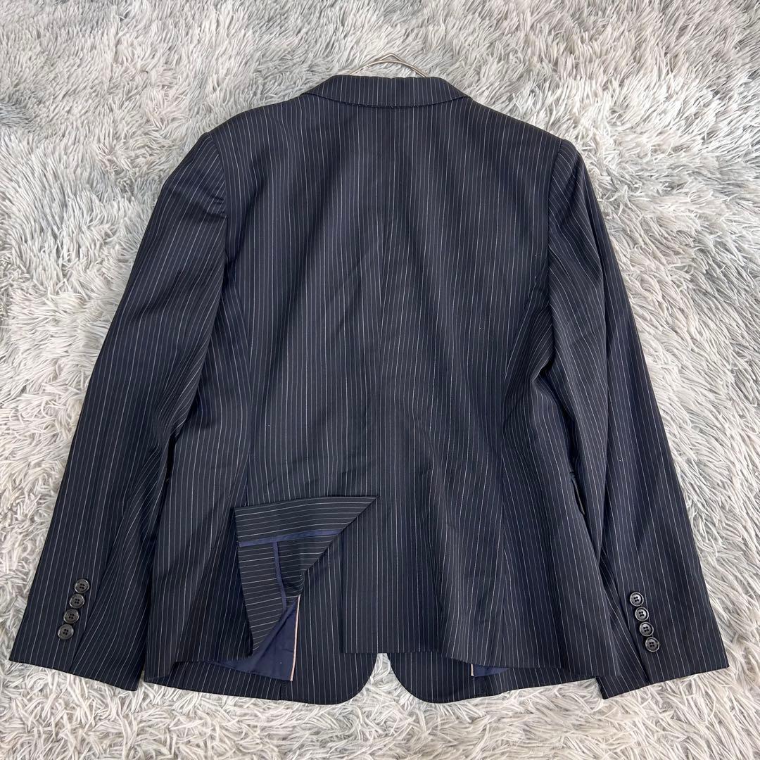 m6275【美品 アンタイトル】ビジネス パンツスーツ 上下 XL-2XL 黒