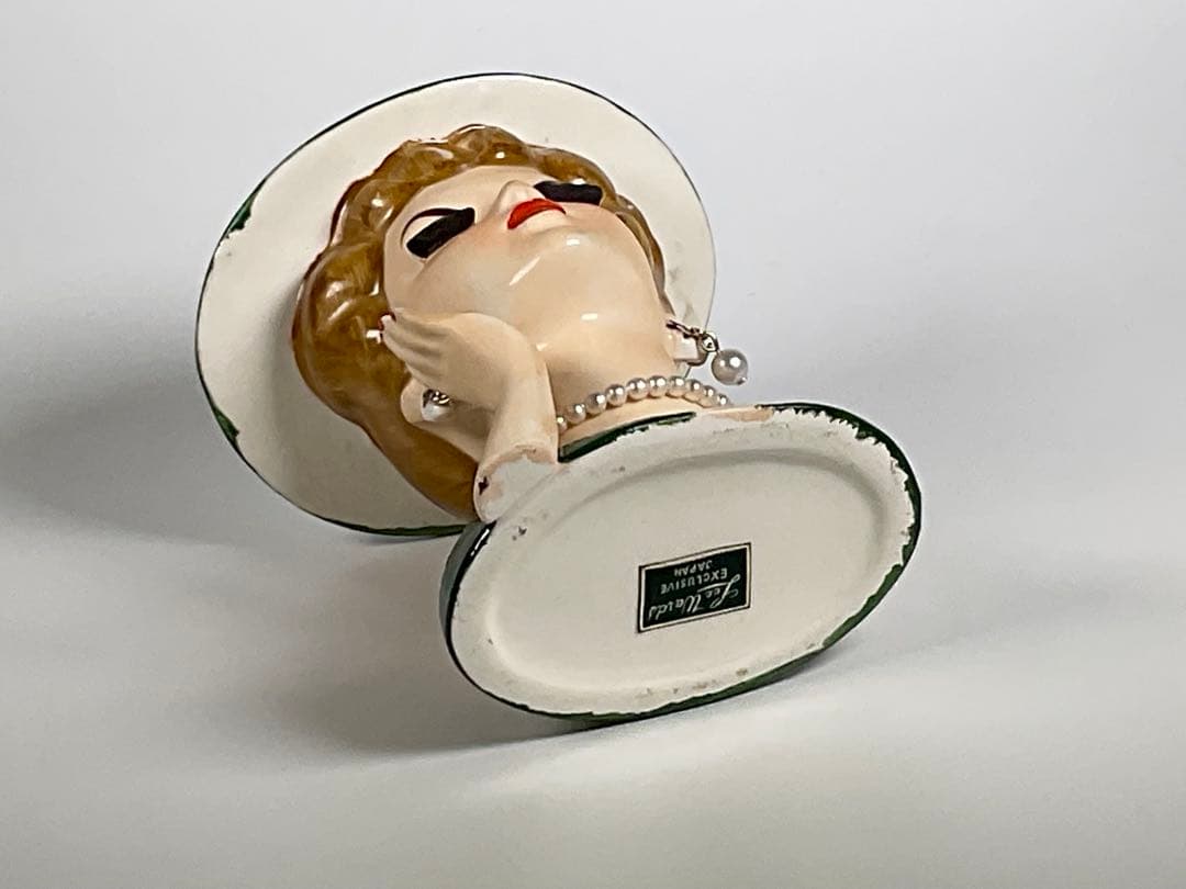 60sヴィンテージ レディヘッドベース　陶器　花瓶　LEE WARDS　日本製