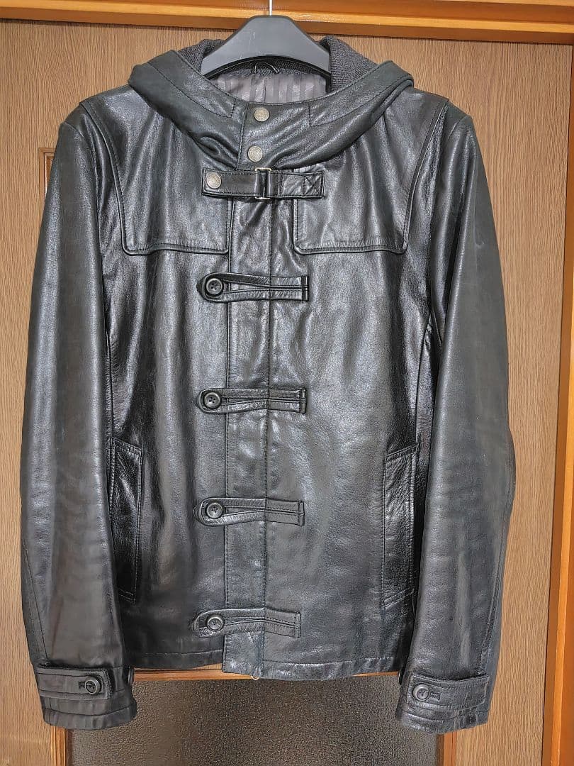 最終値下げ TORNADOMART フーディーレザージャケット 本革 ブラック