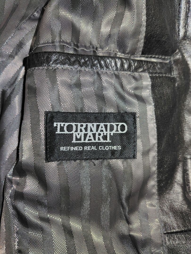 最終値下げ TORNADOMART フーディーレザージャケット 本革 ブラック