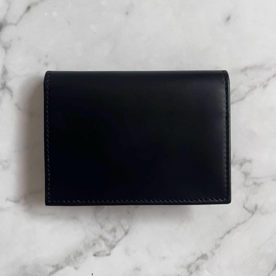 未使用　ポールスミス メンズ カード入れ 無地×マルチストライプ ブラック