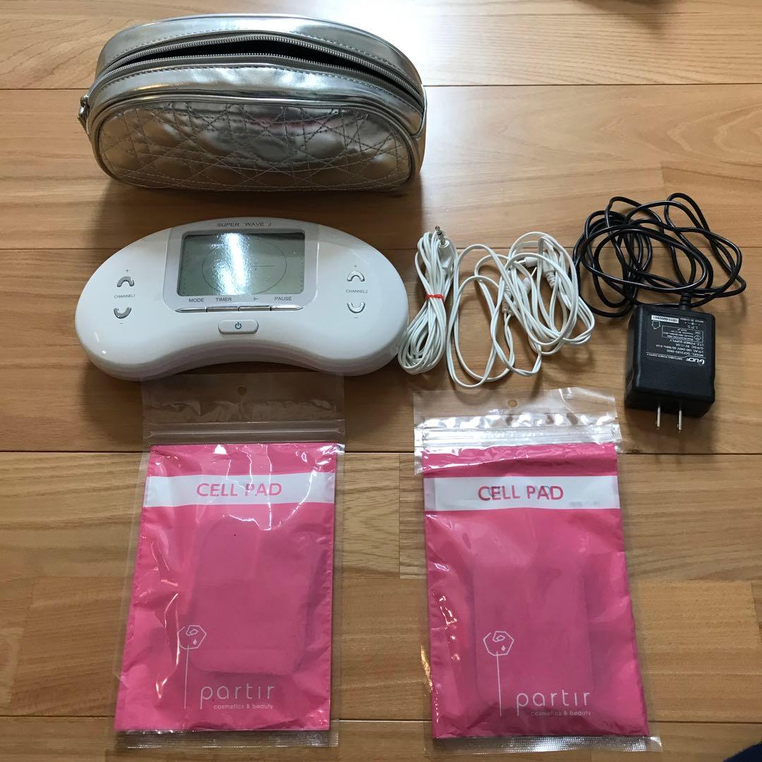 【美品】パルティール SUPERWAVE J/ジェルパッド＋新品ポーチアクセ5点