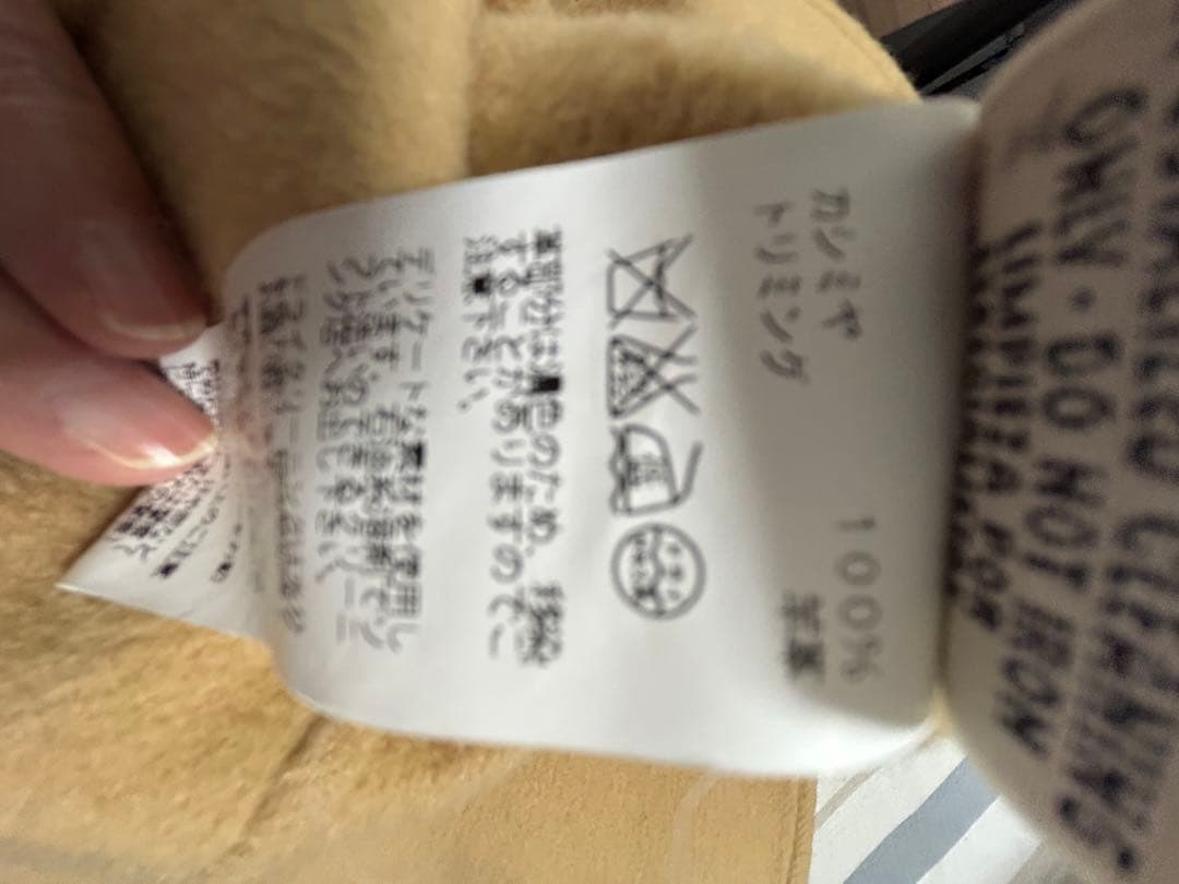 未使用級極美品　HERMES ケリー金具カシミヤダッフルコート 36キャメル