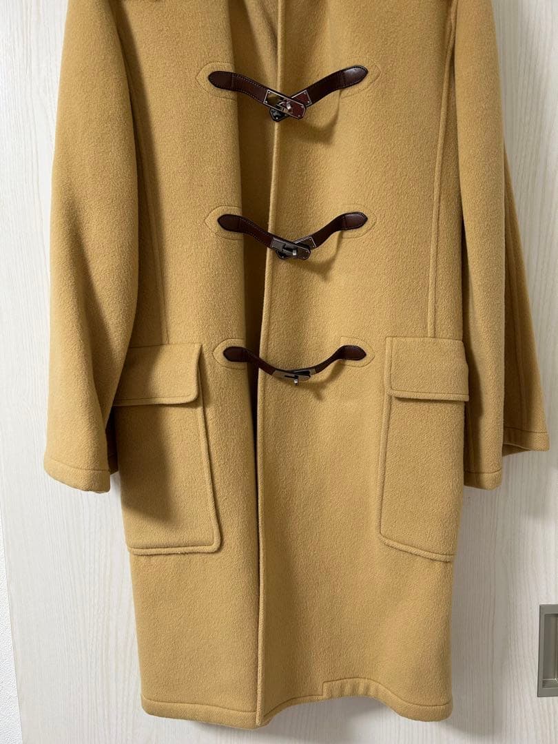 未使用級極美品　HERMES ケリー金具カシミヤダッフルコート 36キャメル