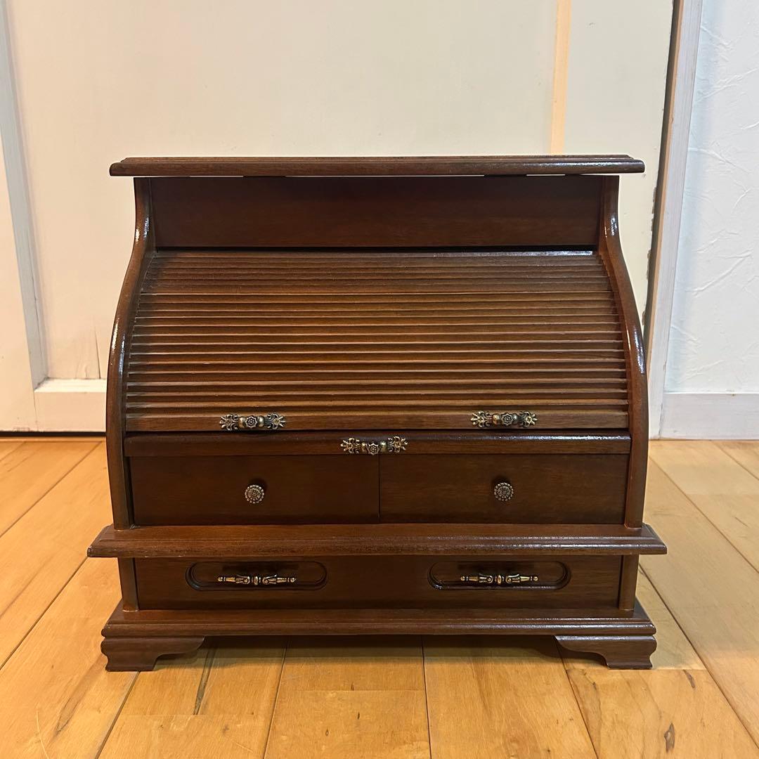 ☆アンティーク☆　木製　ジュエリーボックス　小物入れ　蛇腹