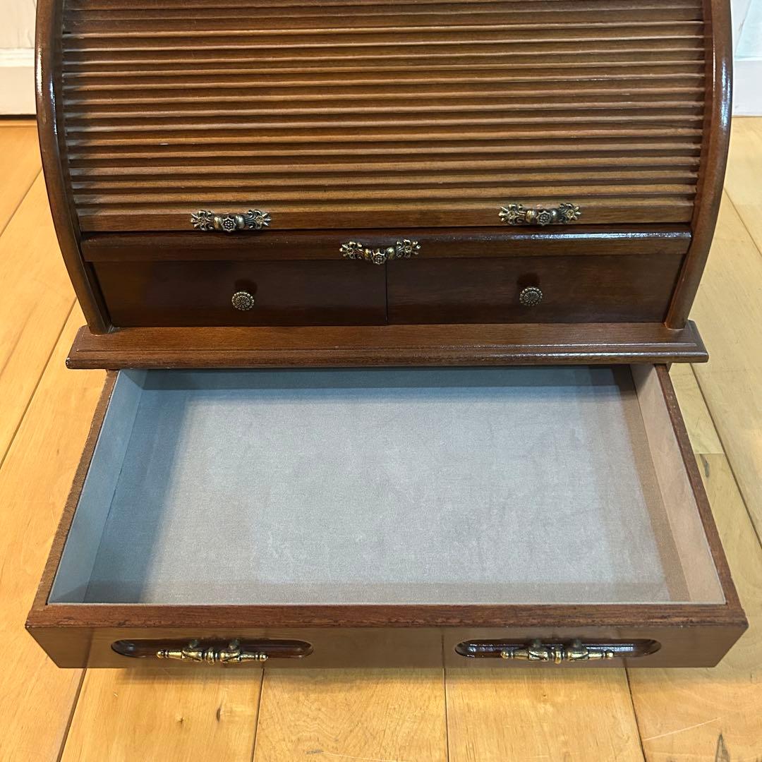 ☆アンティーク☆　木製　ジュエリーボックス　小物入れ　蛇腹