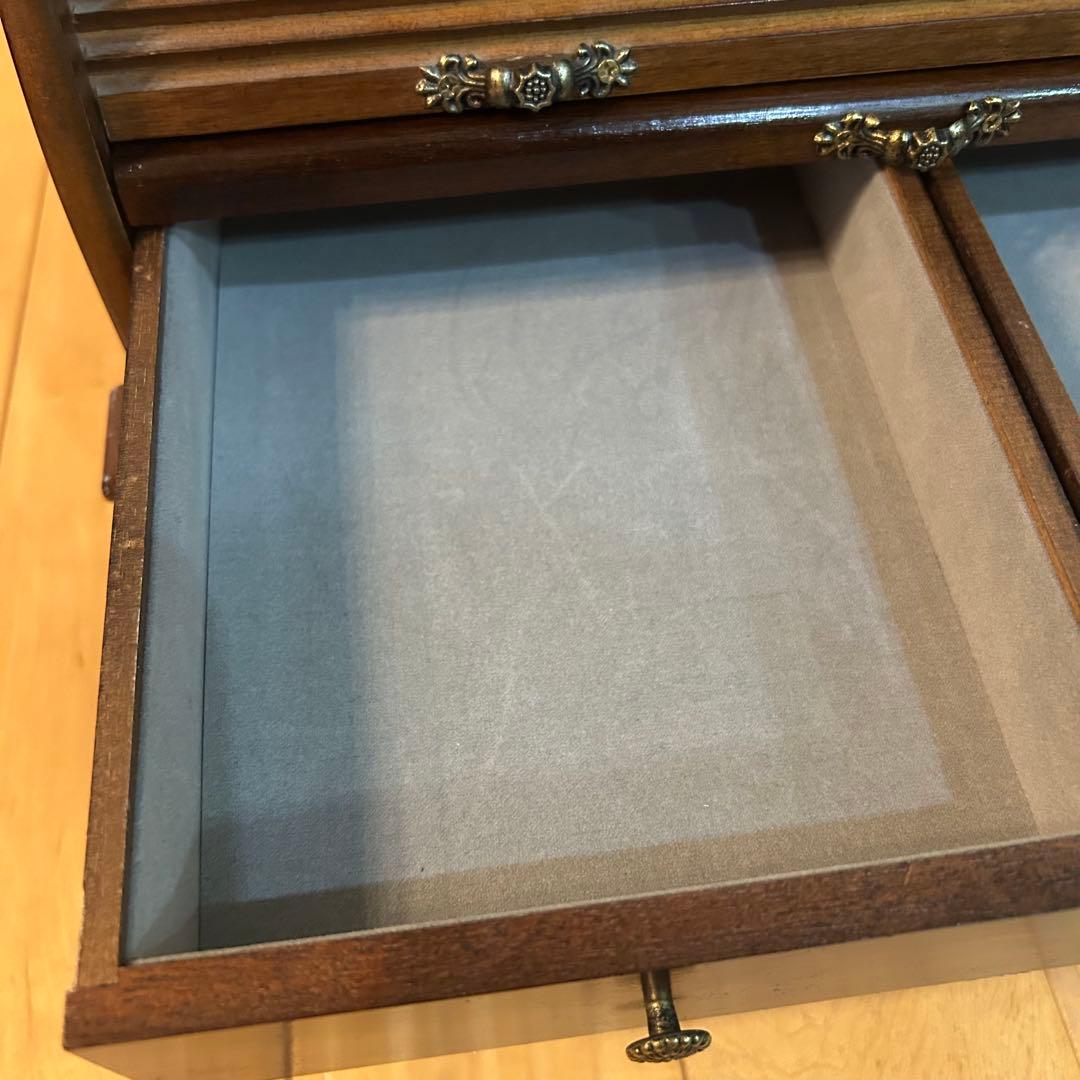 ☆アンティーク☆　木製　ジュエリーボックス　小物入れ　蛇腹