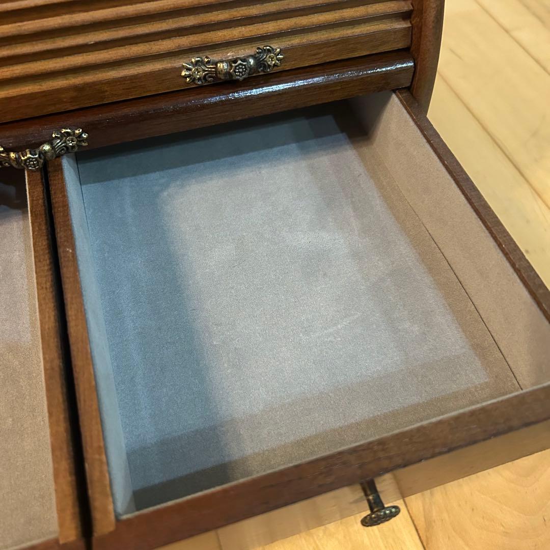 ☆アンティーク☆　木製　ジュエリーボックス　小物入れ　蛇腹