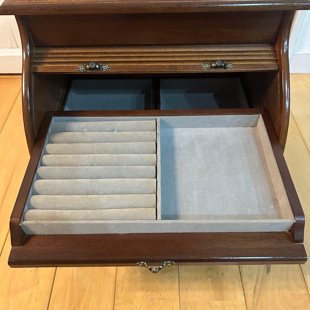 ☆アンティーク☆　木製　ジュエリーボックス　小物入れ　蛇腹