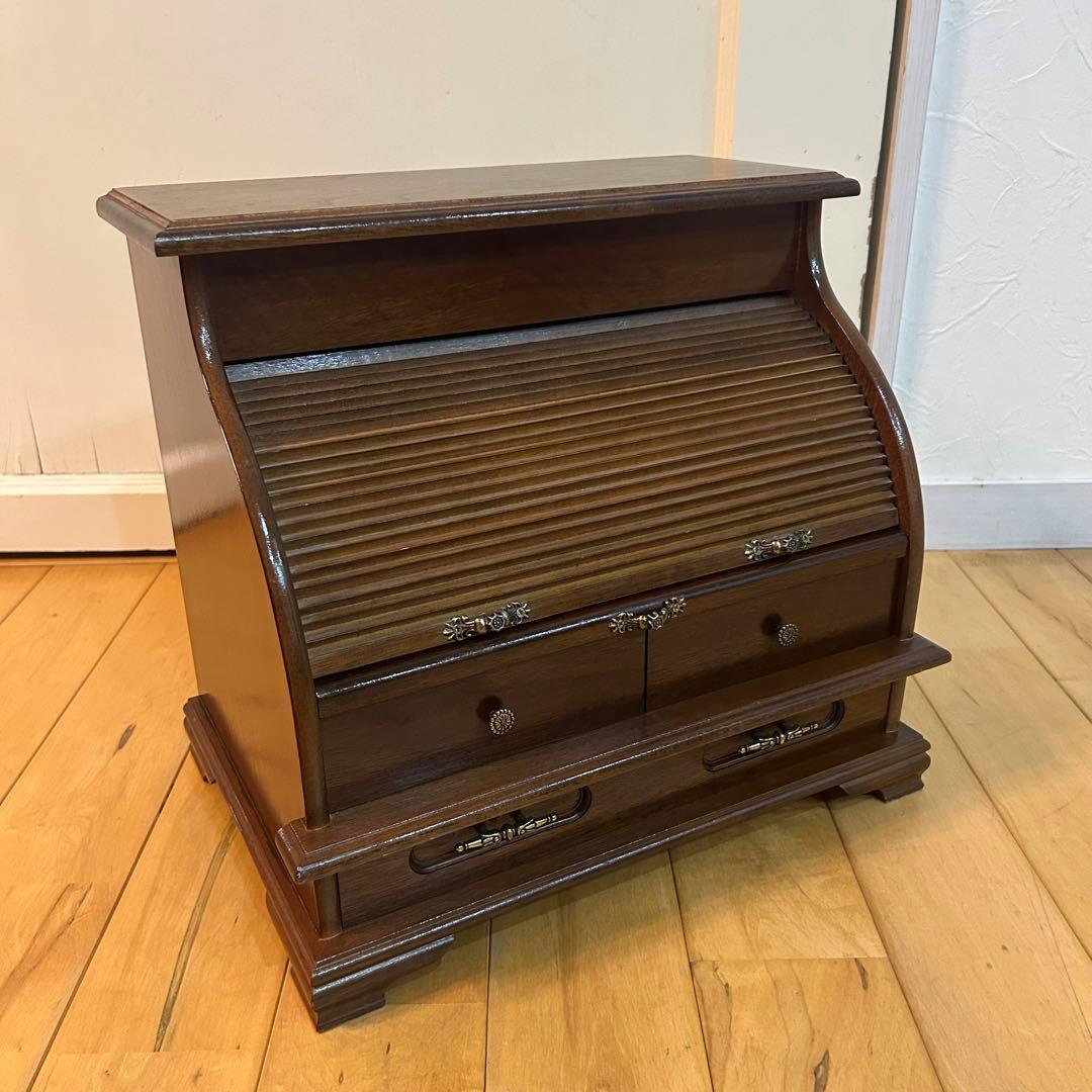 ☆アンティーク☆　木製　ジュエリーボックス　小物入れ　蛇腹