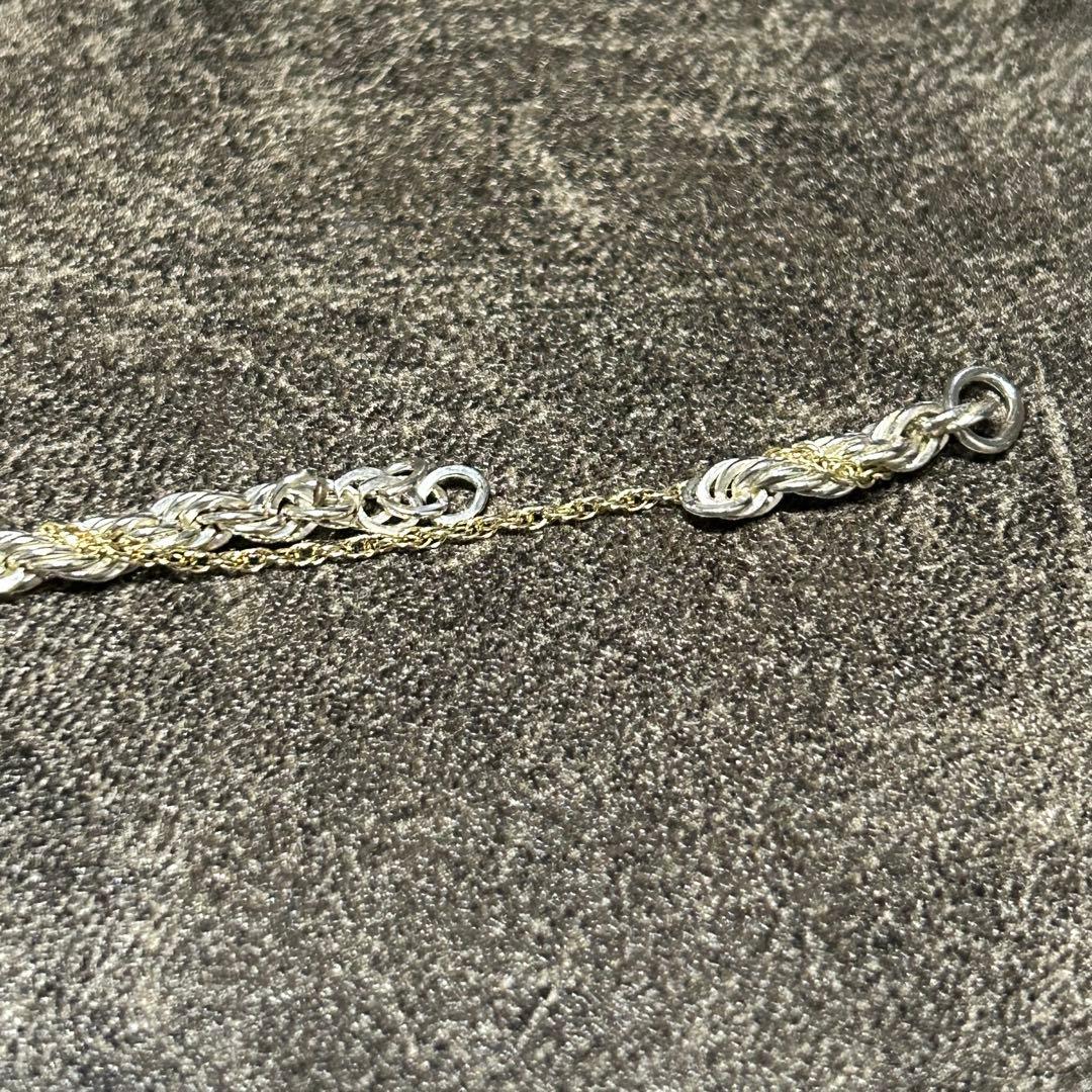 ティファニー TIFFANY ツイストロープ チェーン ブレスレット コンビ