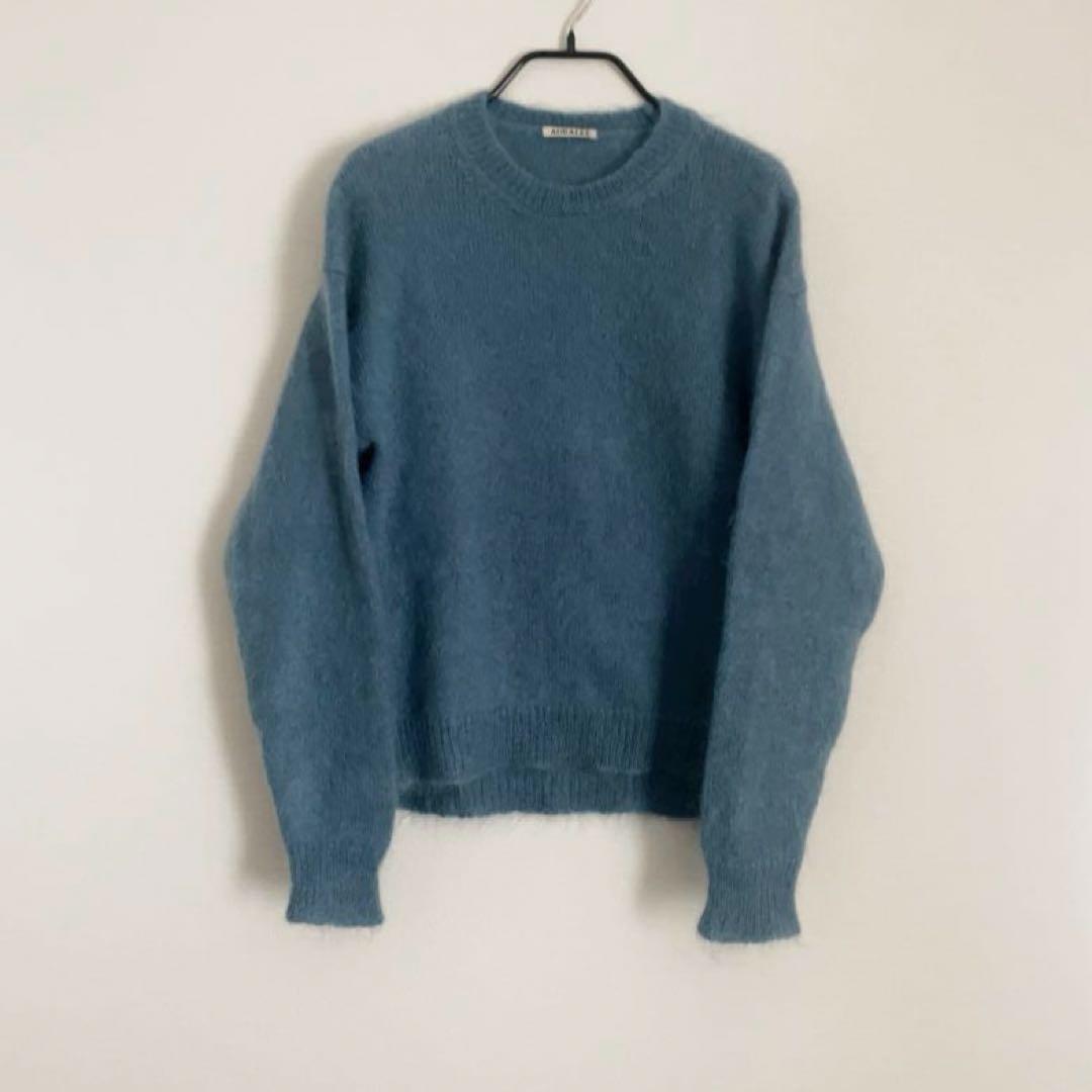トップス AURALEE BRUSHED SUPER KID MOHAIR KNIT