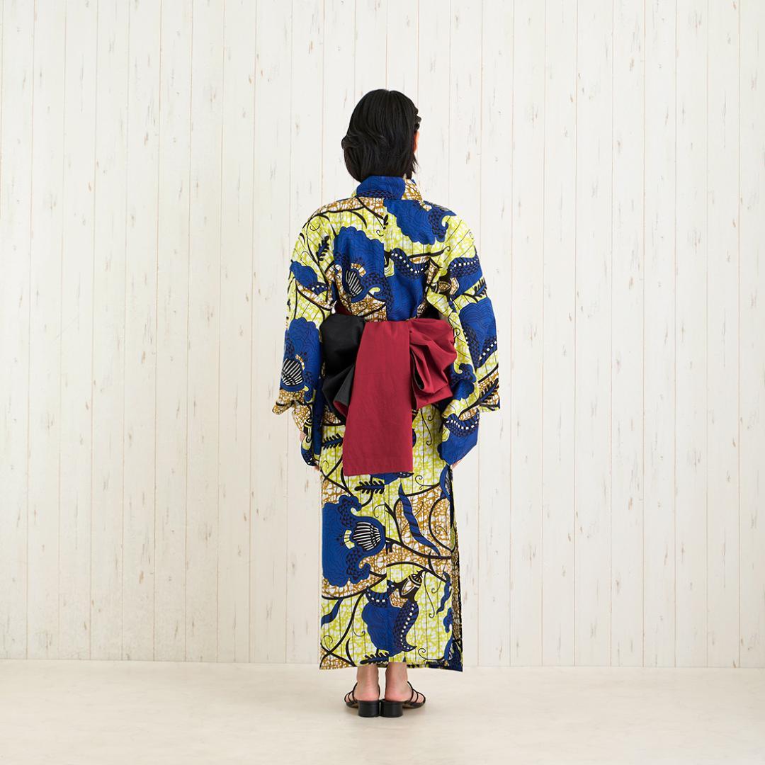 早い者勝ち！浴衣 アフリカンプリント 帯セット 人気デザイン