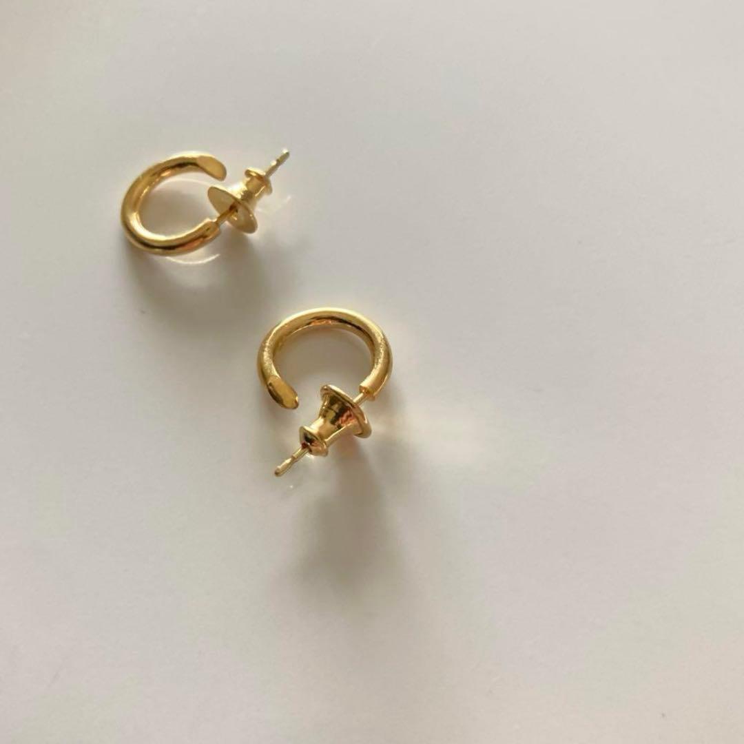 ゴールド フープピアス18×2mm 両耳