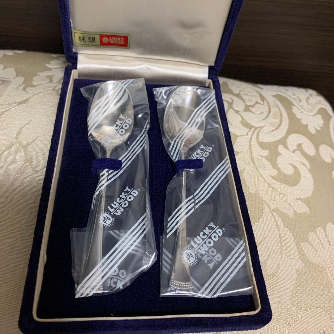 【luckywood】純銀製 スプーン2本
