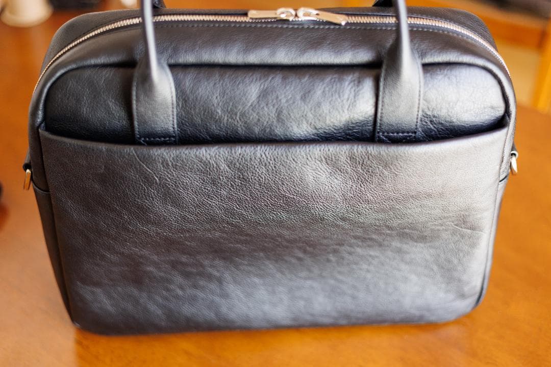 【ほぼ未使用】新進工房 SENNYU 大人ビジネスバック　マテーラレザー（黒）