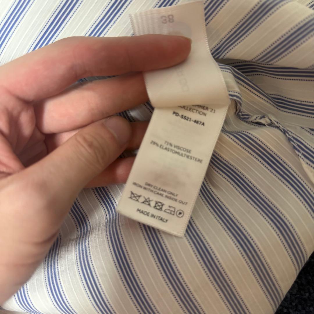 マ*ク様 PETER DO 2021SS ストライプシャツ　サイズ38