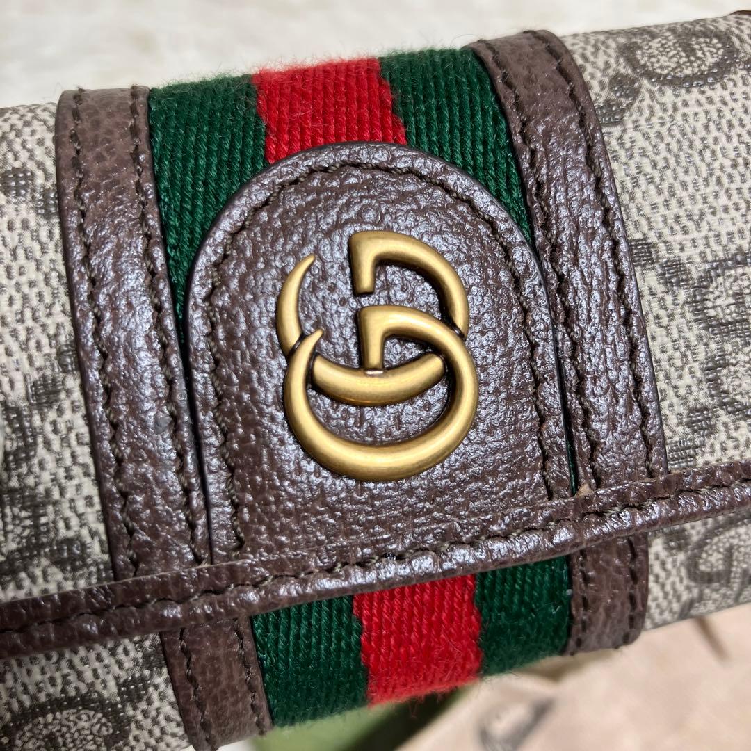 【未使用】 GUCCI キーケース GGマーモント スプリーム 6連