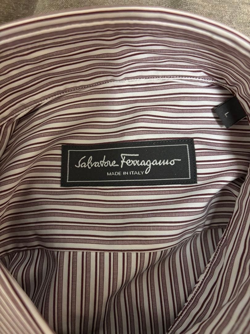 Salvatore Ferragamo ストライプ長袖シャツ