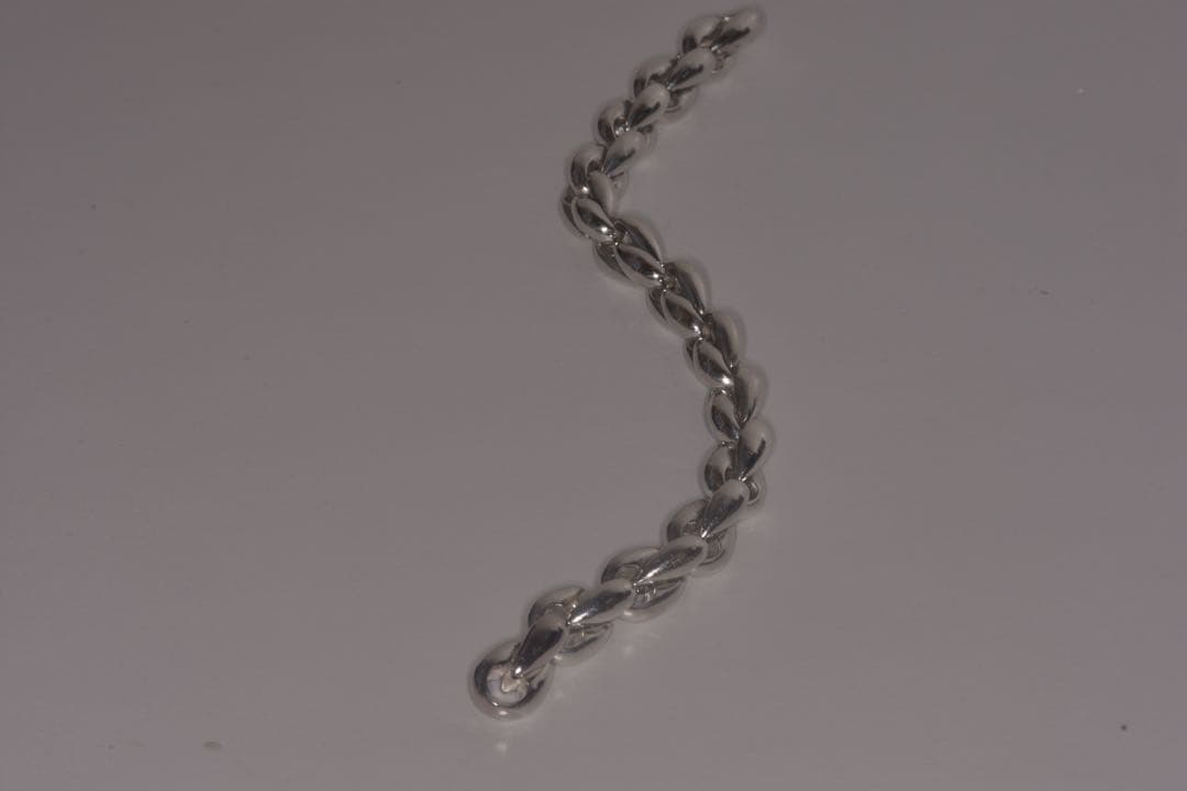 RESHEM SILVER 10mm シルバーブレスレット　ロジウムメッキ加工