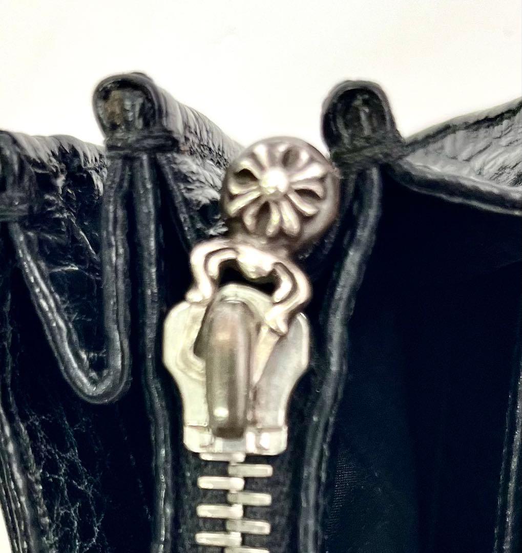 クロムハーツ JUDY/ジュディ クロスボタンレザーウォレット財布 メンズ