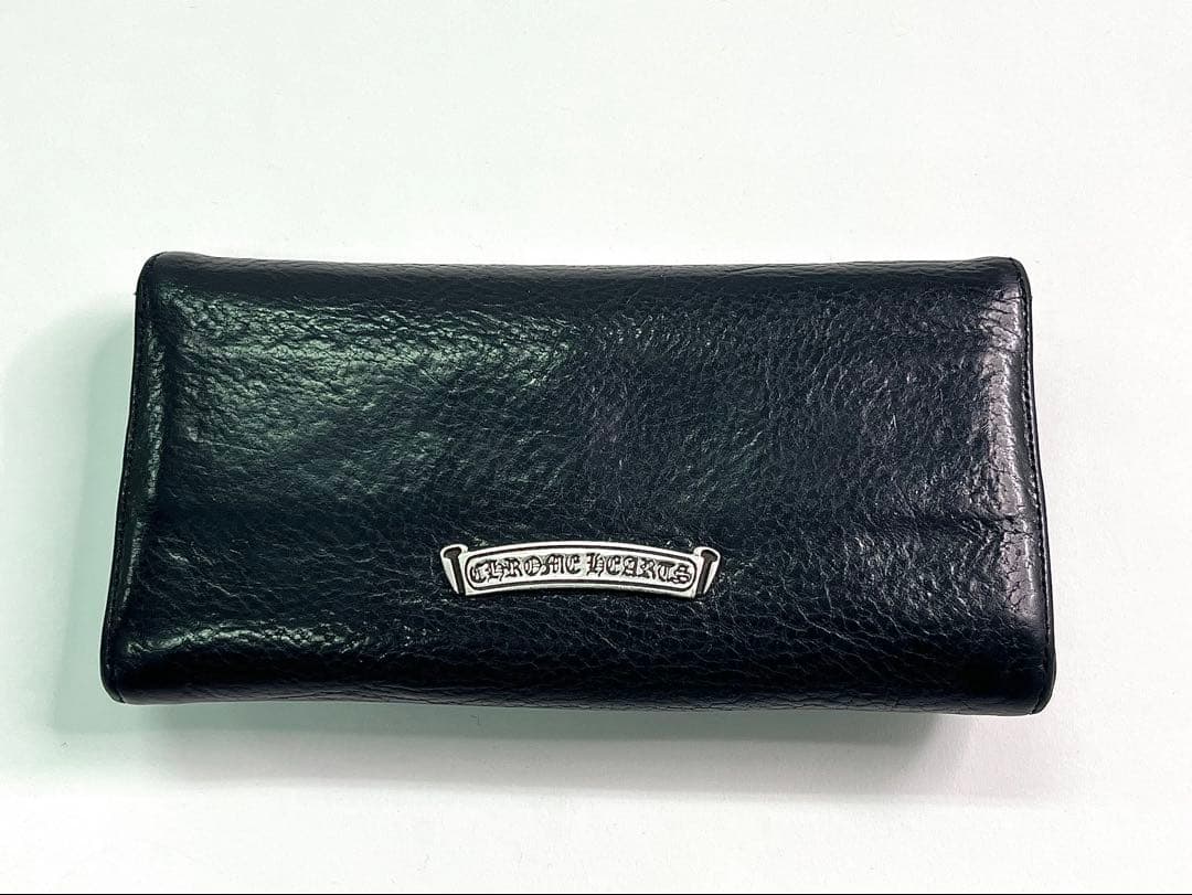 クロムハーツ JUDY/ジュディ クロスボタンレザーウォレット財布 メンズ