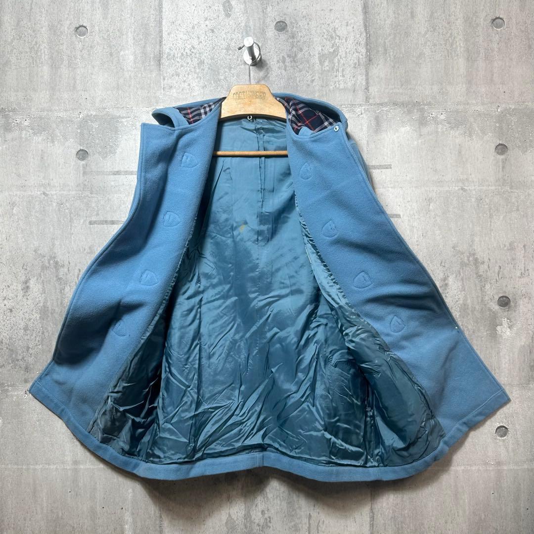 ★90s★BURBERRYSウールメルトン　ダッフルコート L相当 ノバチェック