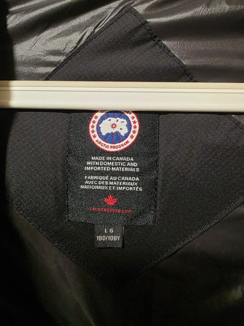 【美品】カナダグース　アームストロング　ダウン　黒　Lサイズ
